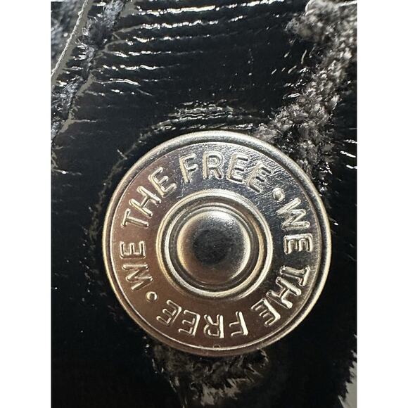 Free People Phoenix Coated Skinny Button Pants Jeans Liquid Black 24R - Picture 13 of 16